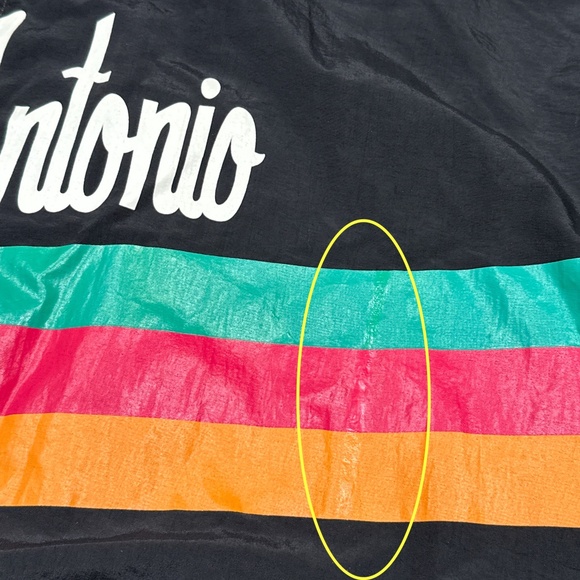 Mitchell & Ness San Antonio Spurs Hardwood Classics Windbreaker Jacket Mens 5XLB - Picture 6 of 13